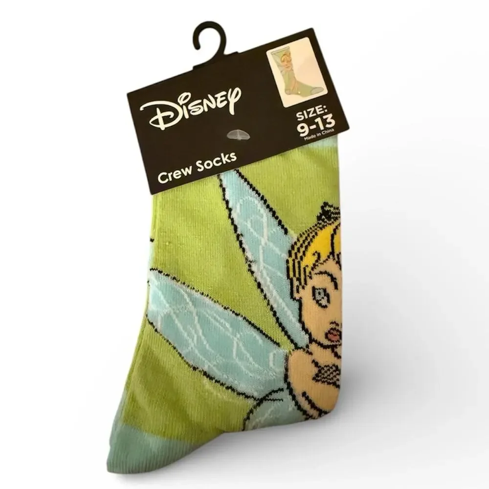 Disney Green Tinkerbell Crew Socks