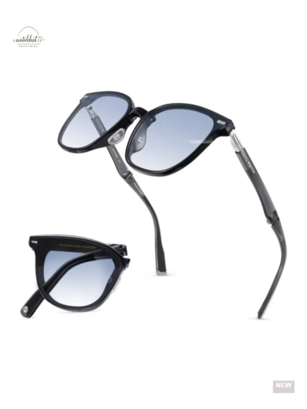 Foldable TR90 Round Square Sunglasses UV Protection Anti-Glare for Women Men