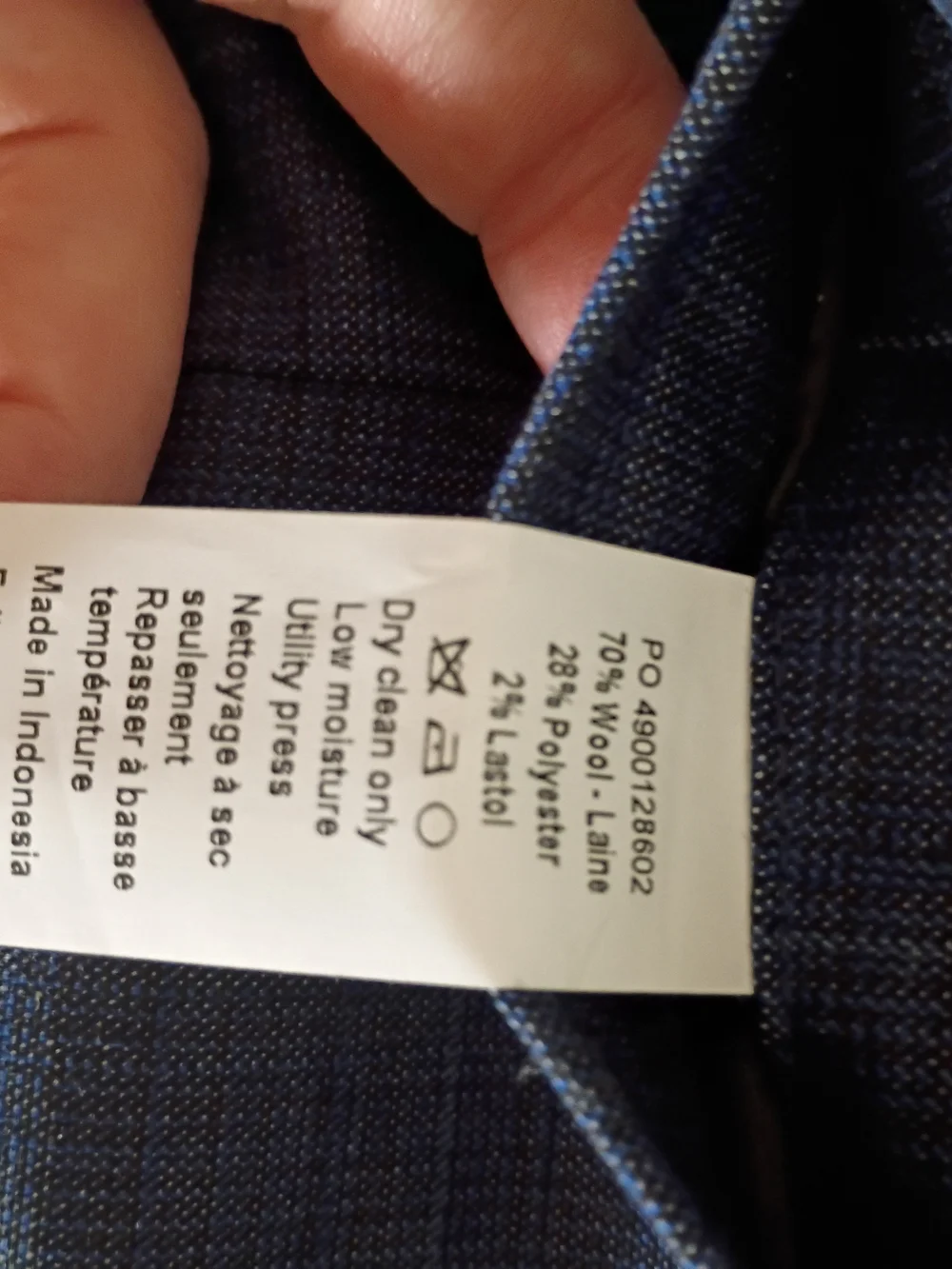 N/A tailored navy