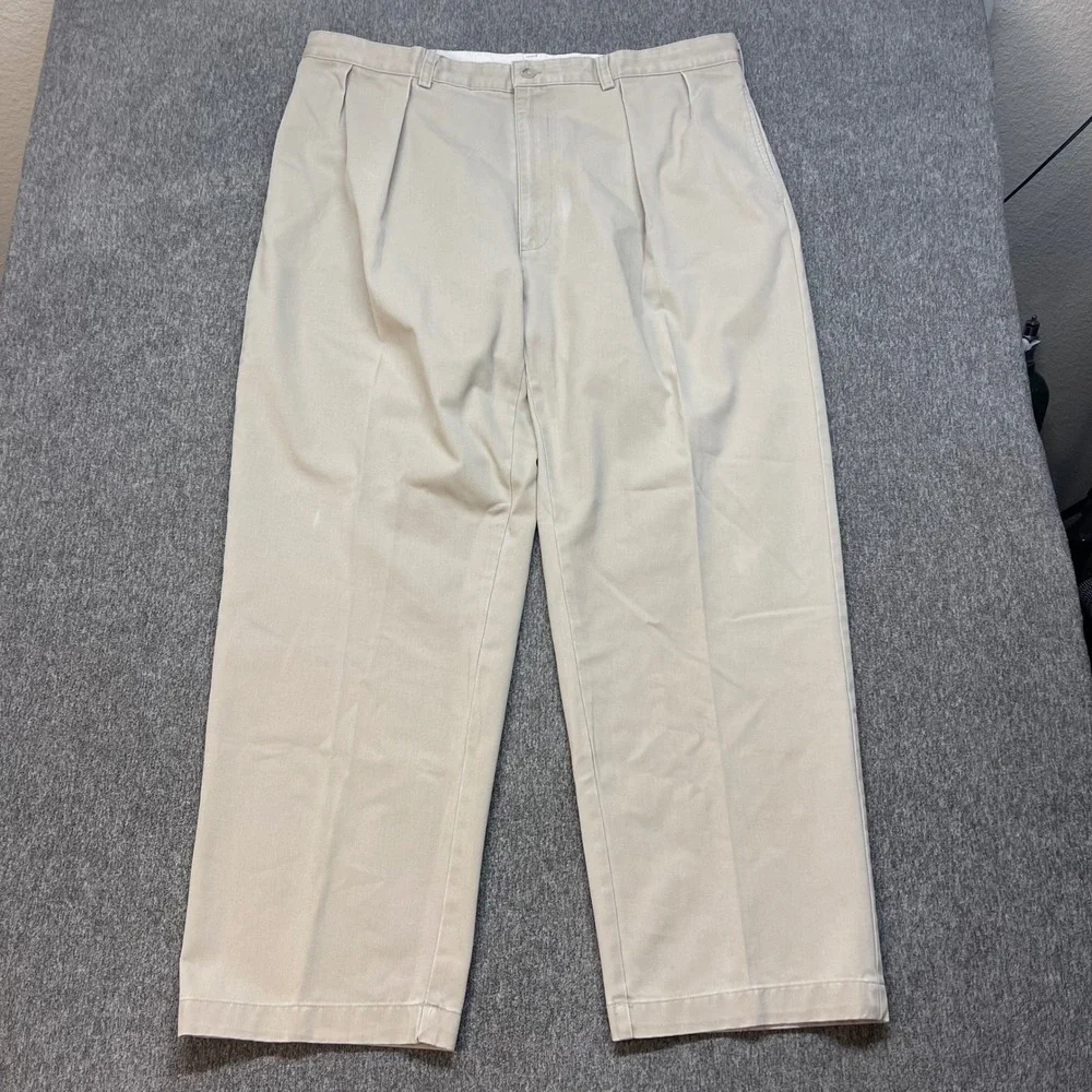 Polo Ralph Lauren Mens Pleated‎ Khaki Chino Pants Size 40x30 Cotton