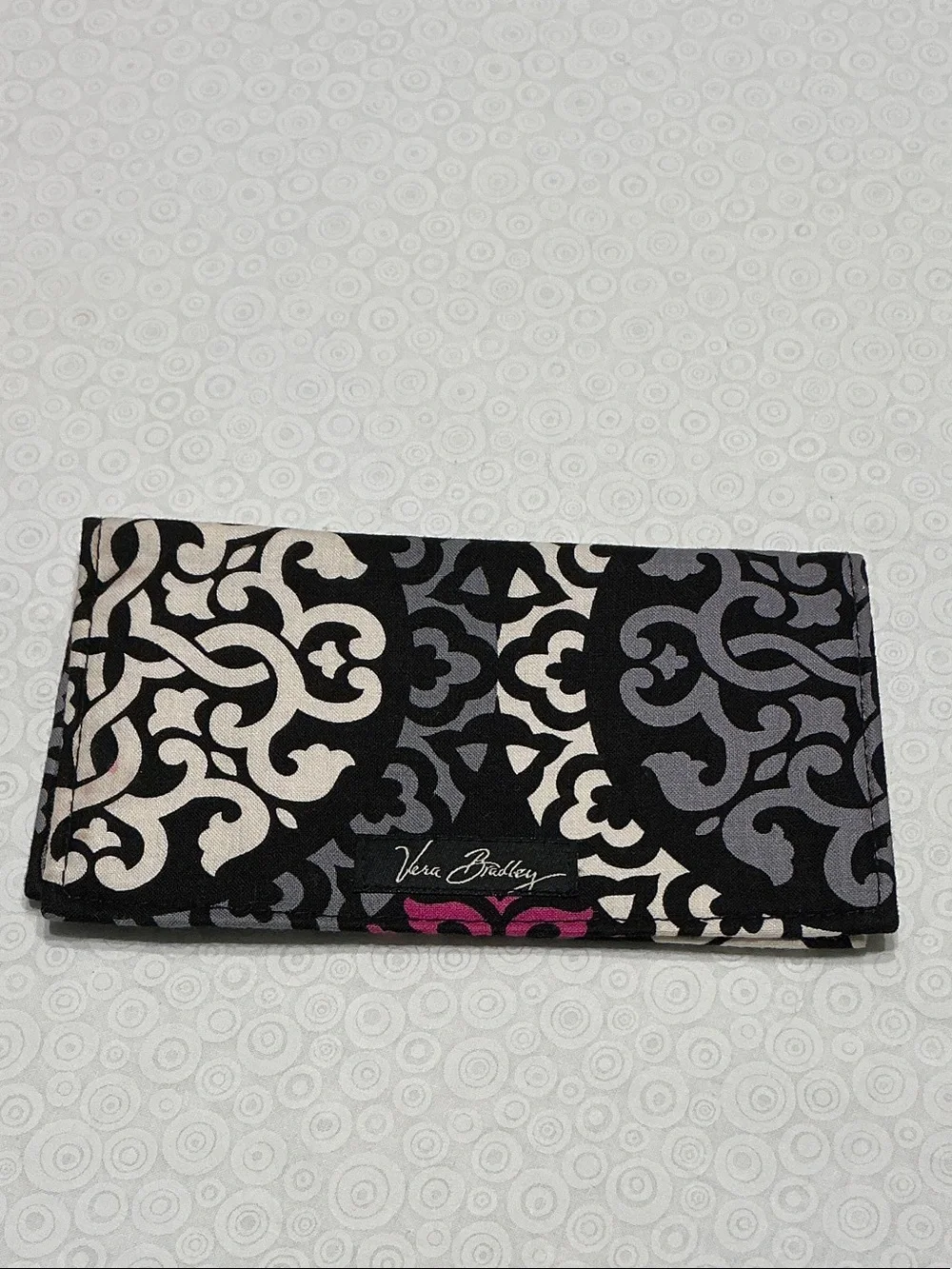 Vera Bradley Gallery Wallet/Checkbook Covering Canterberry Magenta