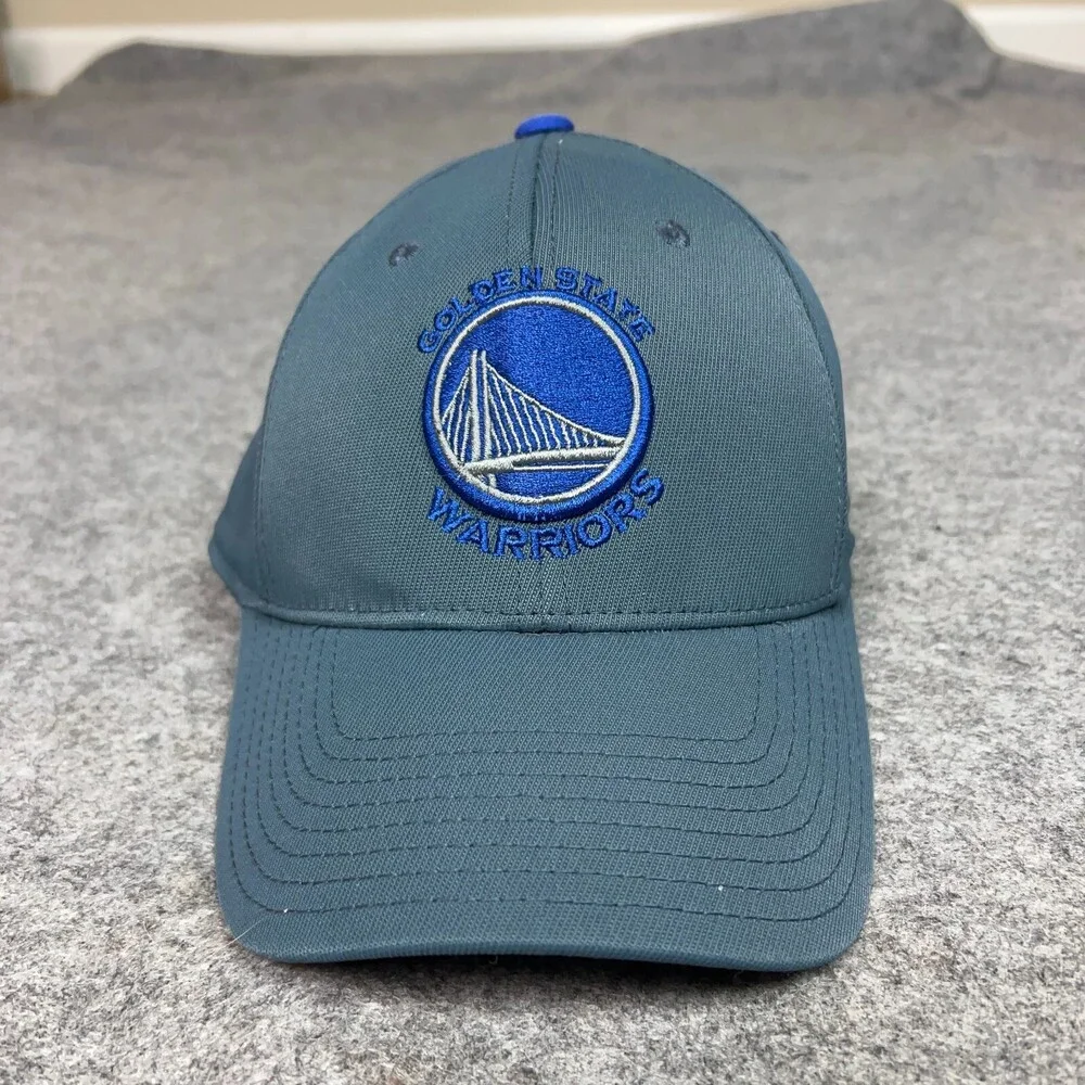 Golden State Warriors‎ Mens Hat Small Flex Gray Blue Basketball Adidas NBA Cap