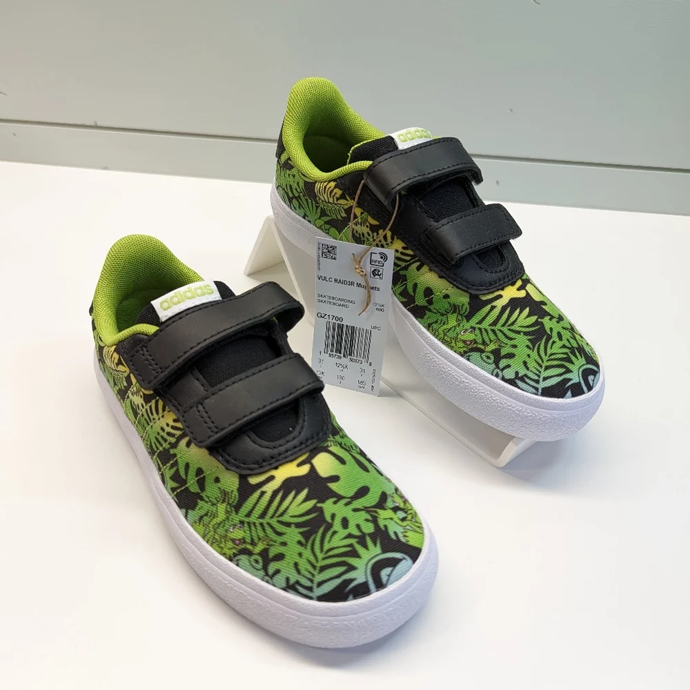 13K Adidas Vulc Raid3r Slip-On Kermit the Frog Kids Size 13K