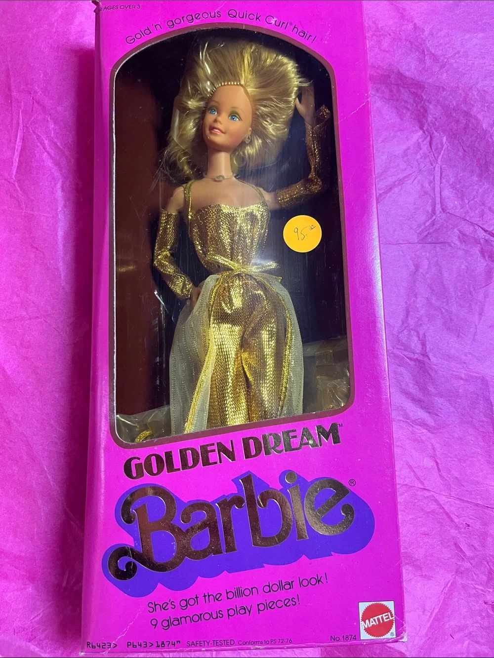 vintage 1980 Mattel Golden Dream Barbie doll Gold’n Gorgeous Dream Curl Hair