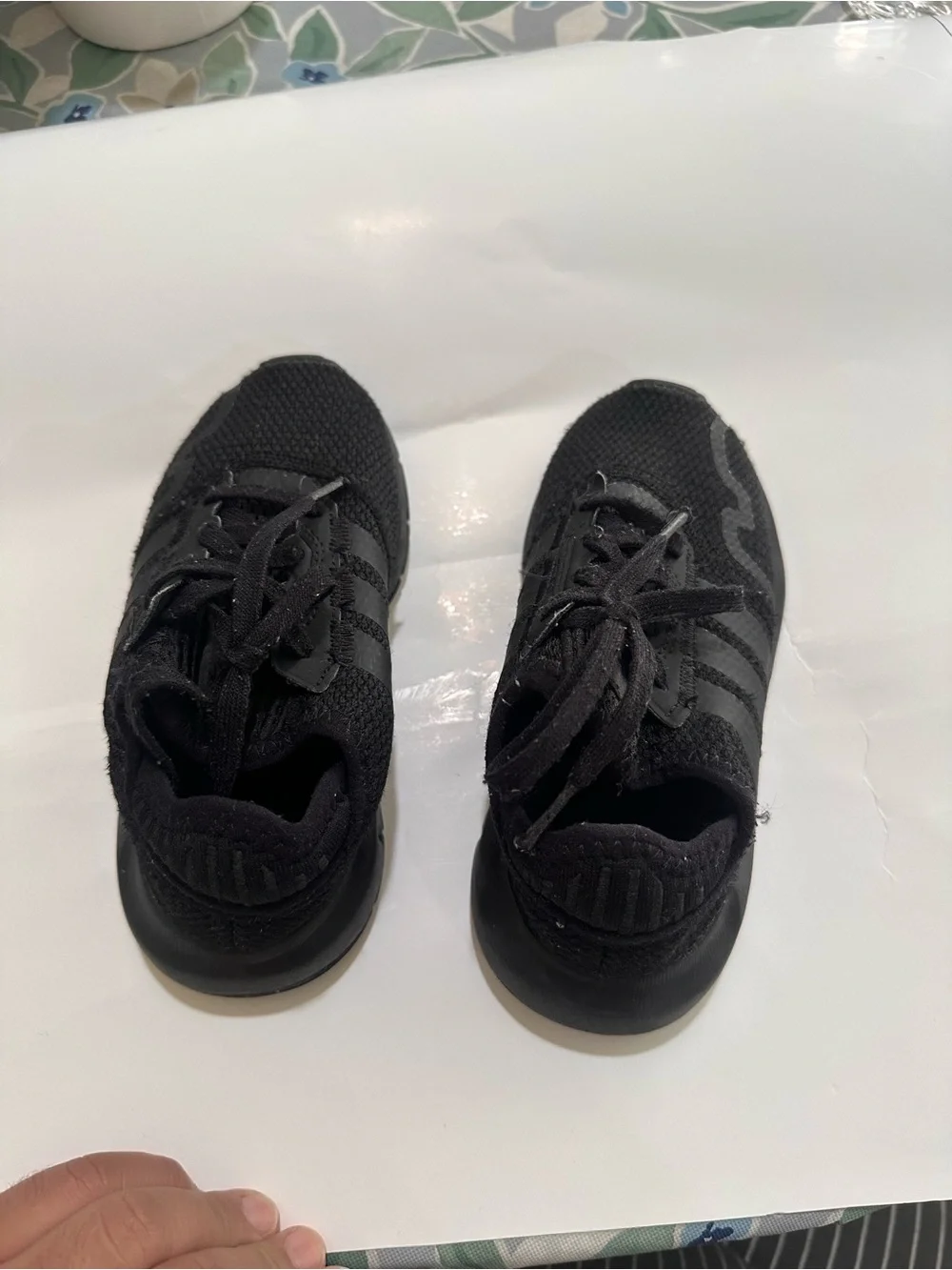 adidas Black Kids Lace-Up Athletic Sneakers