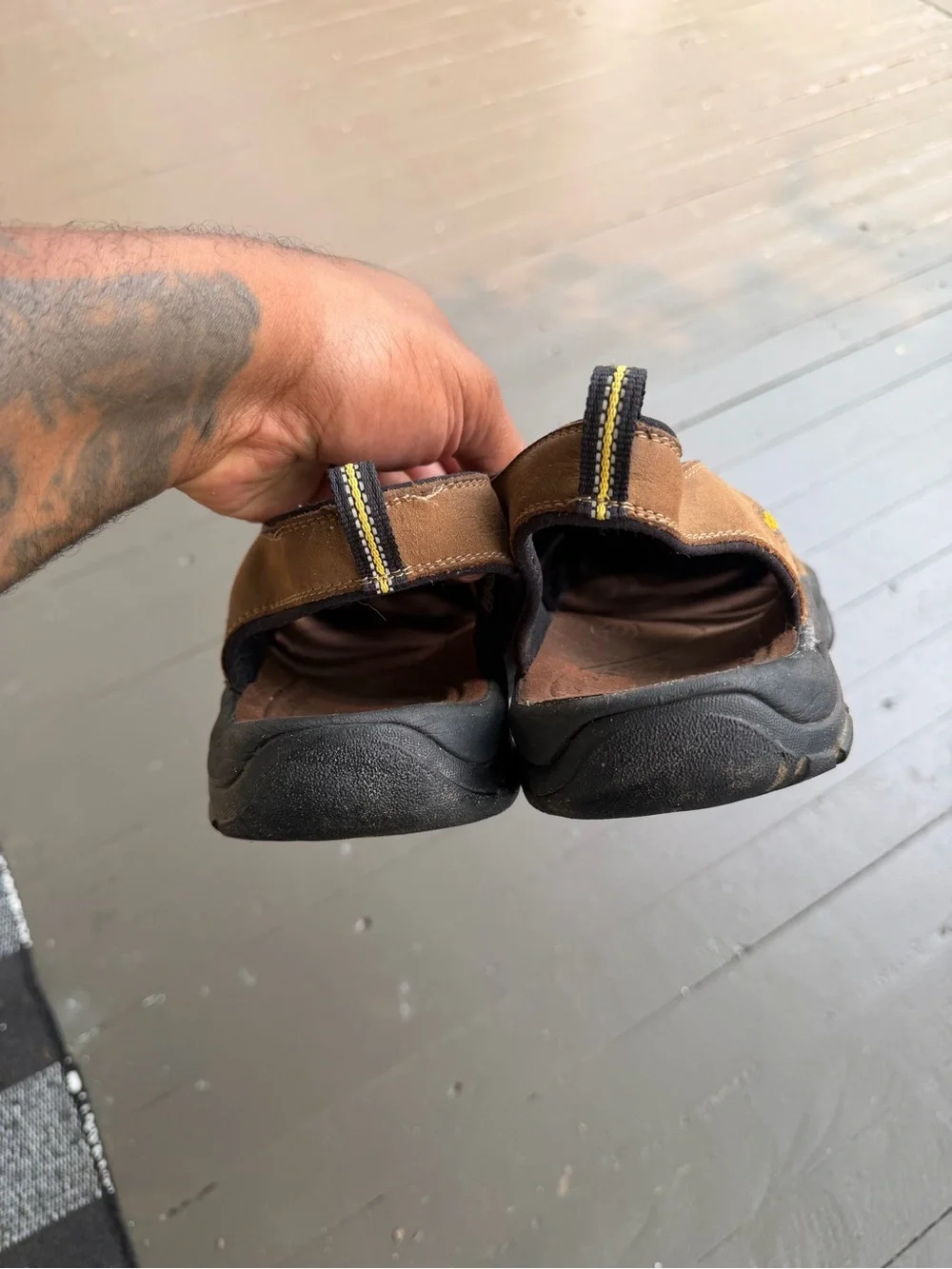 Keen men hiking