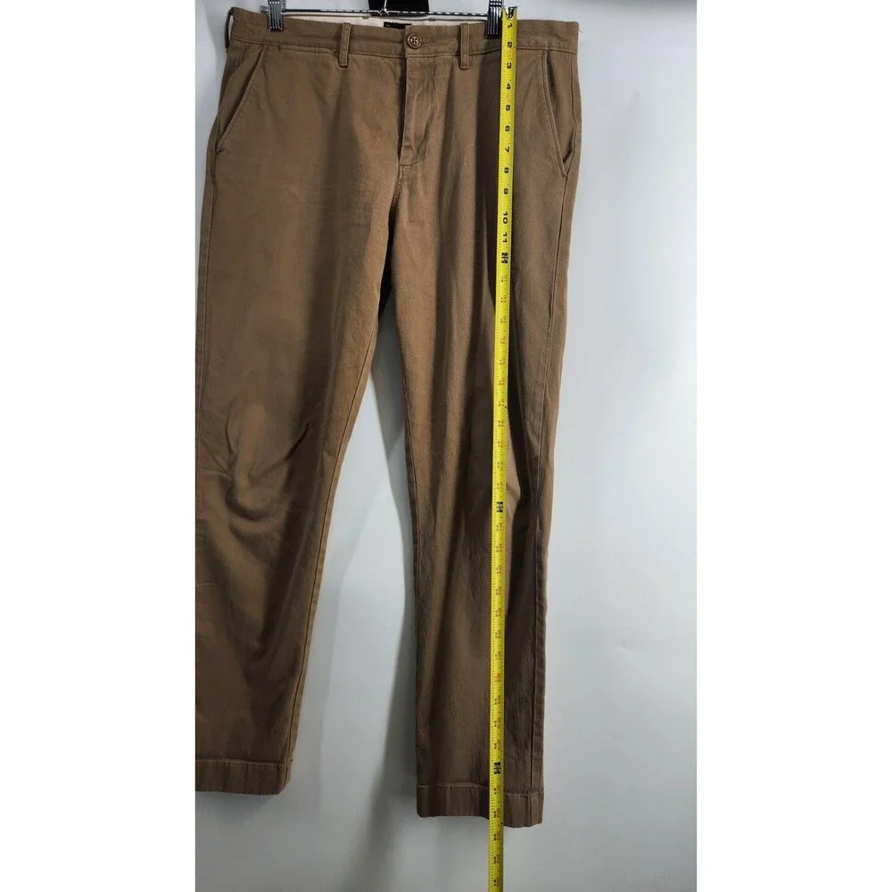 J. Crew Men's 32X30 Tan Khaki Chino Tapered Fit Pants‎ Dress Casual Cotton