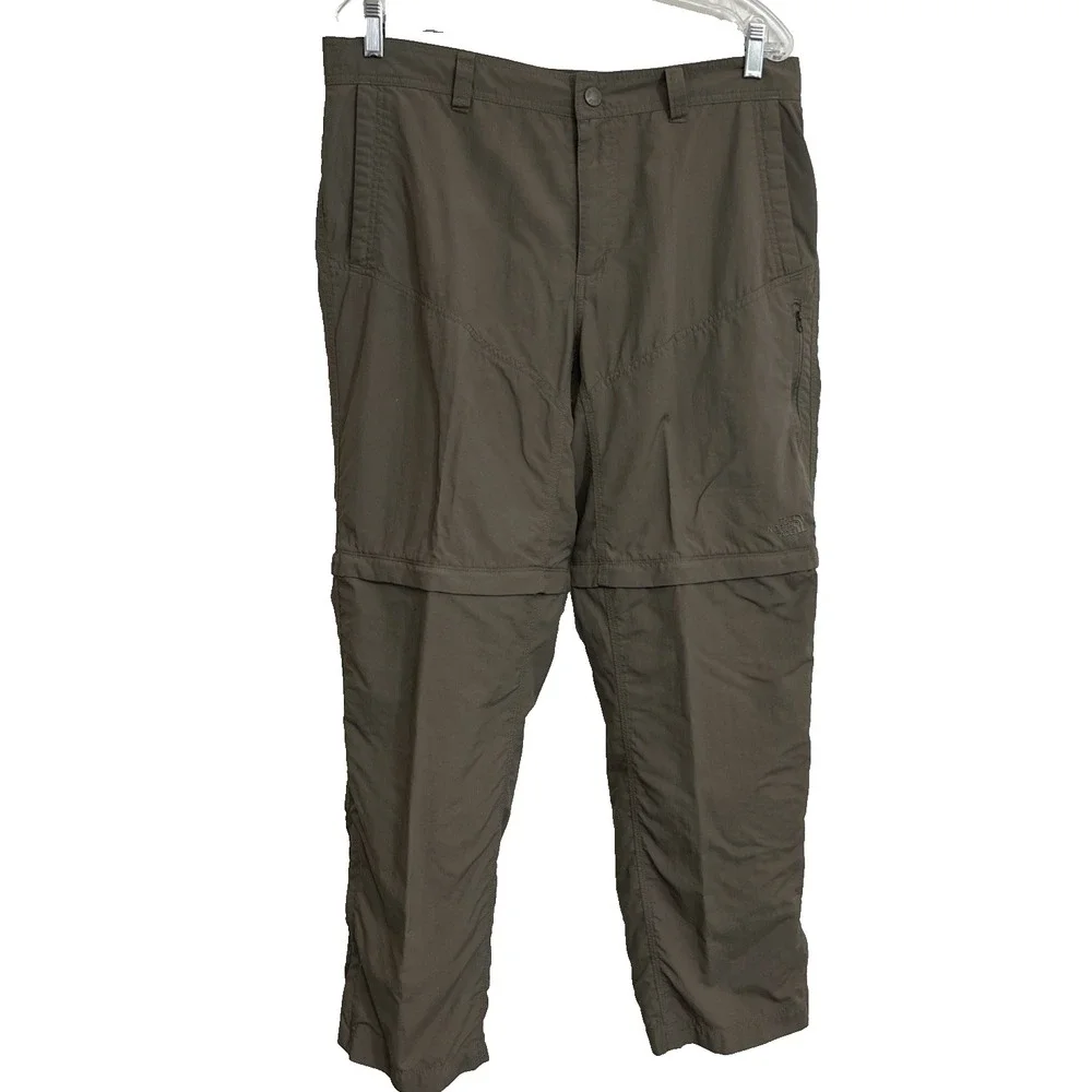The North Face Men's Size 36 Khaki Brown Convertible Cargo Hiking Pants