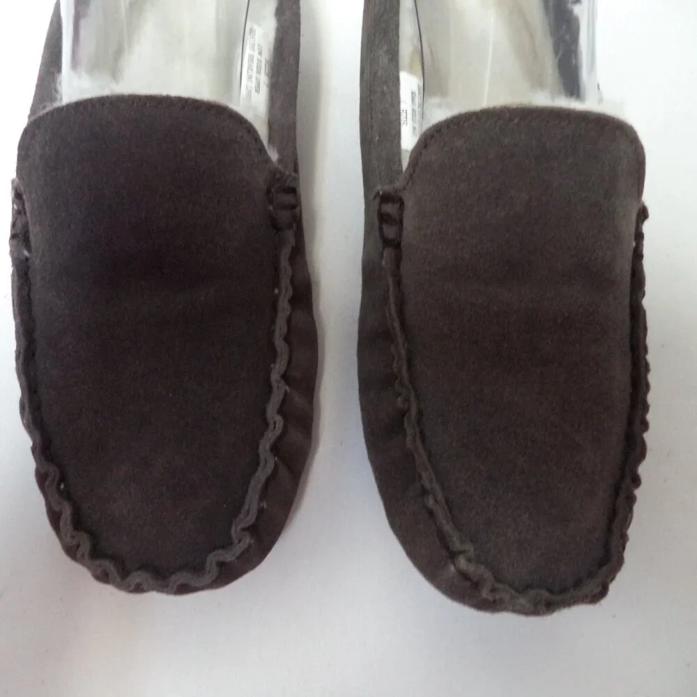 Emu Ridge Australia Suede genuine shearling lined slipper loafers Men Size Sz 7