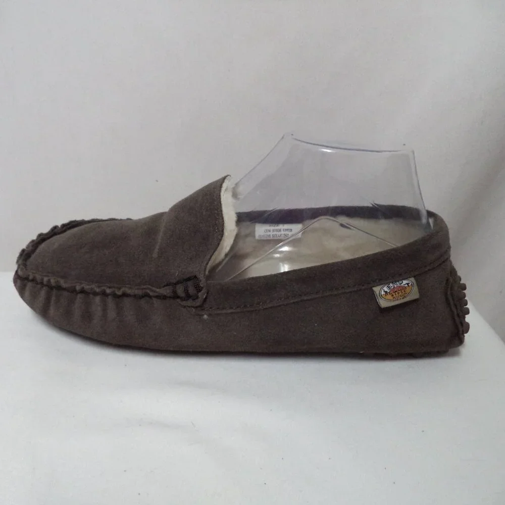 Emu Ridge Australia Suede genuine shearling lined slipper loafers Men Size Sz 7