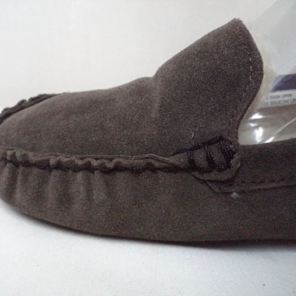 Emu Ridge Australia Suede genuine shearling lined slipper loafers Men Size Sz 7