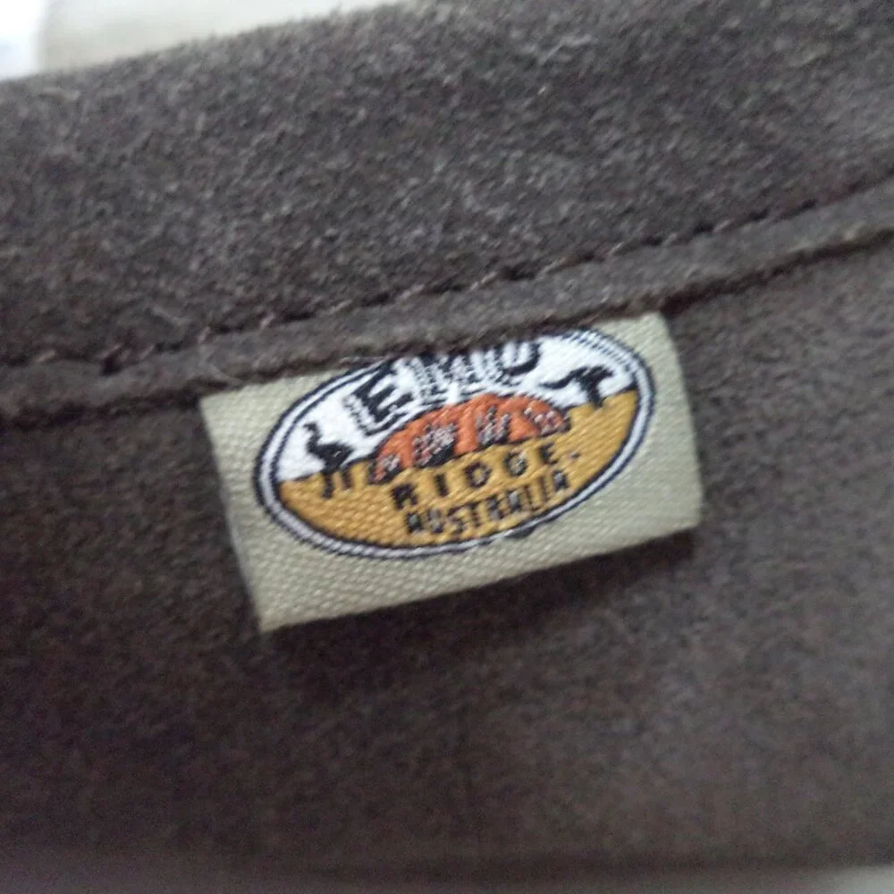 Emu Ridge Australia Suede genuine shearling lined slipper loafers Men Size Sz 7