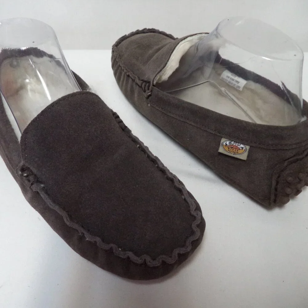 Emu Ridge Australia Suede genuine shearling lined slipper loafers Men Size Sz 7