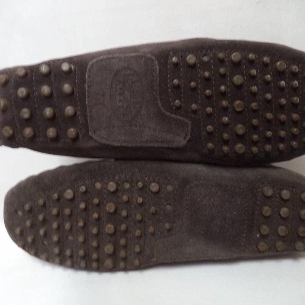 Emu Ridge Australia Suede genuine shearling lined slipper loafers Men Size Sz 7
