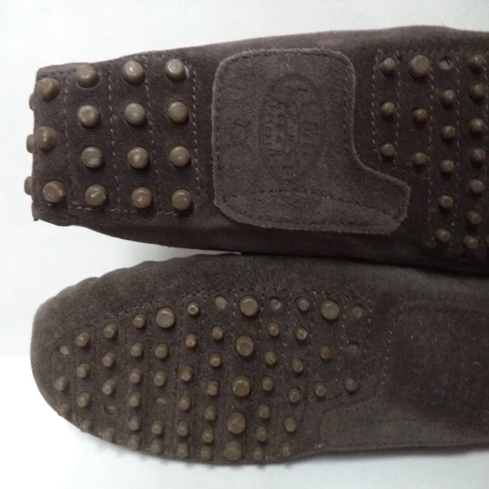 Emu Ridge Australia Suede genuine shearling lined slipper loafers Men Size Sz 7