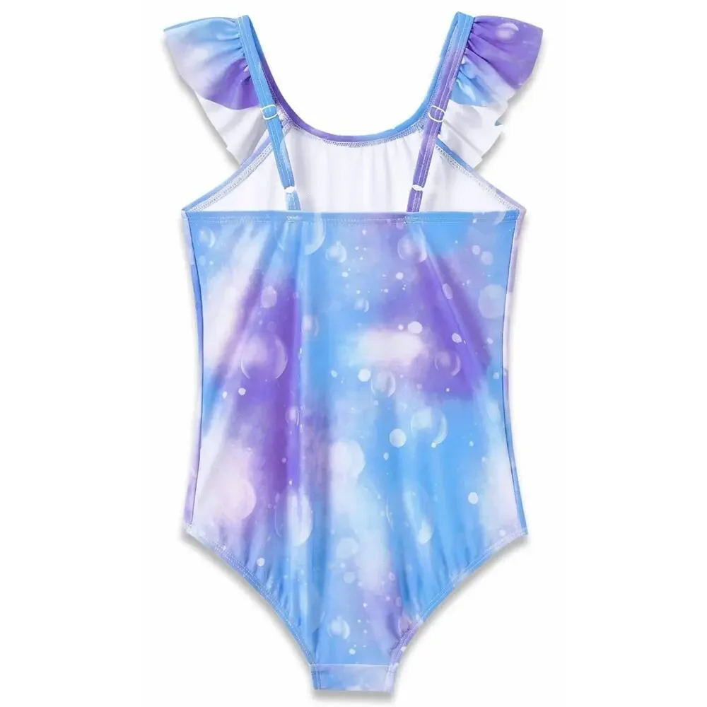 Dvenki Girls One Piece Swimsuit Adjustable Straps Mermaid Jellyfish 6/7 New