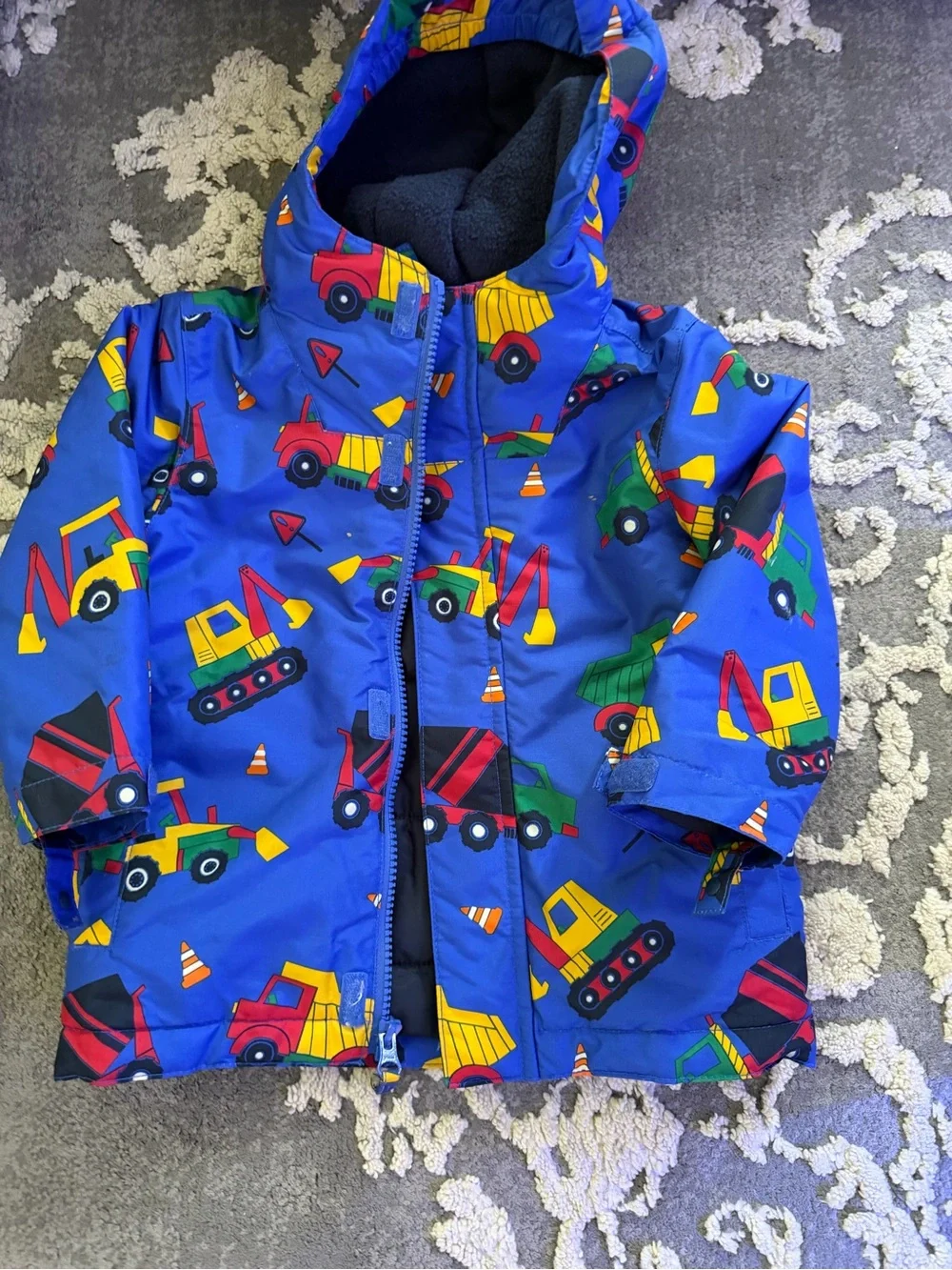 Kids Waterproof Construction Jacket - Blue 2T