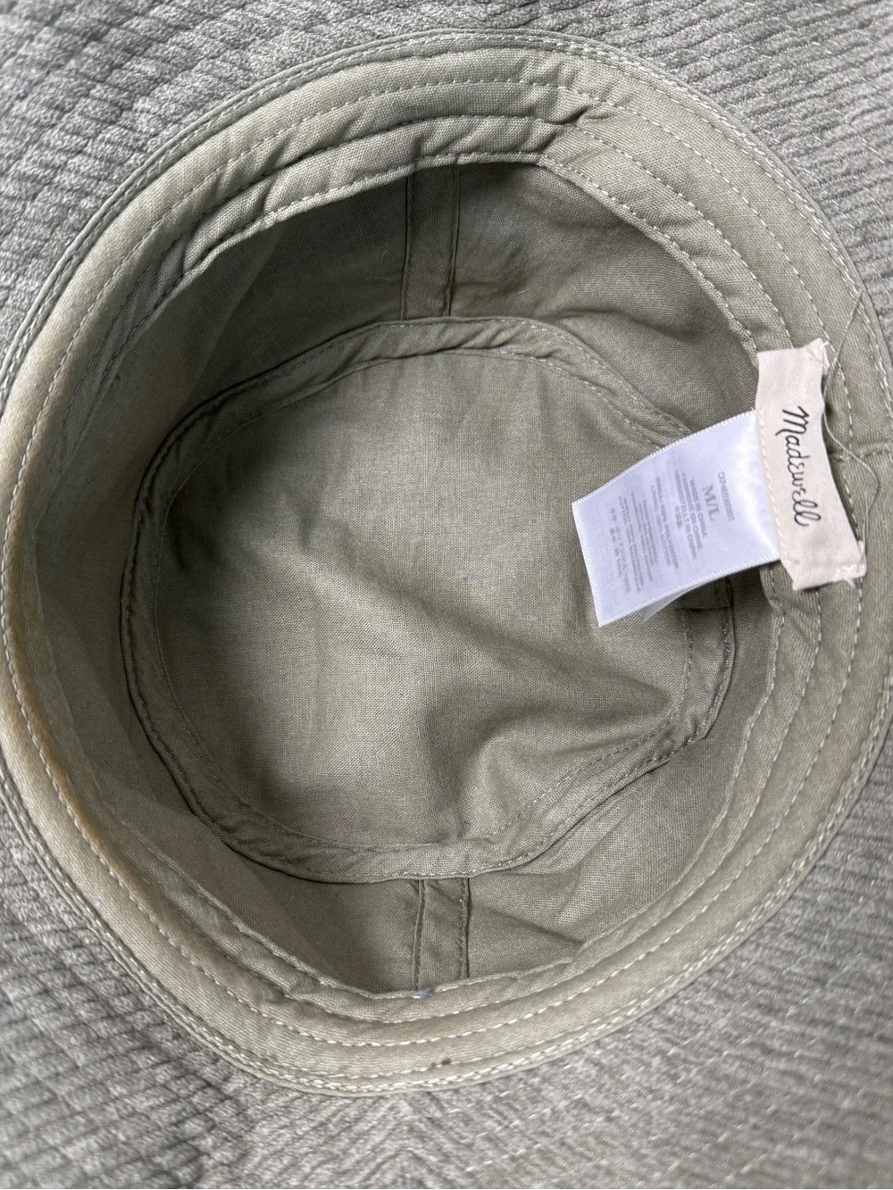 Madewell Sage Green Corduroy Bucket Hat Cottagecore Coastal Grandma Size M/L