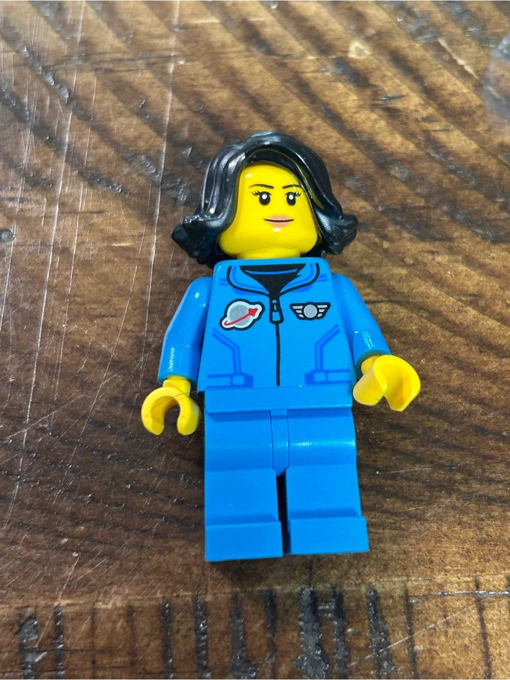 LEGO Minifigure Lunar‎ Research Astronaut Female Dark Azure Jumpsuit