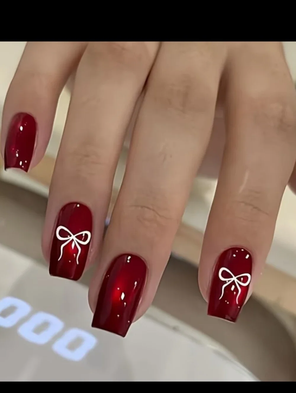 🔥3/$21 Classic Red Bow Nails Press-On Set