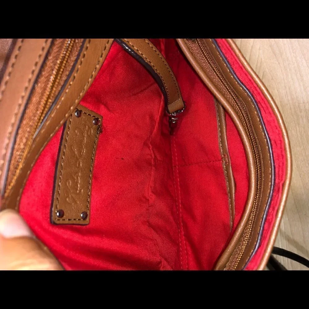 Kate Landry Shoulder Bag Canvas & Leather