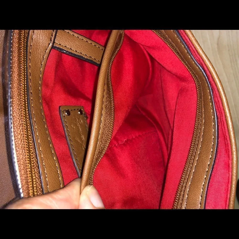 Kate Landry Shoulder Bag Canvas & Leather