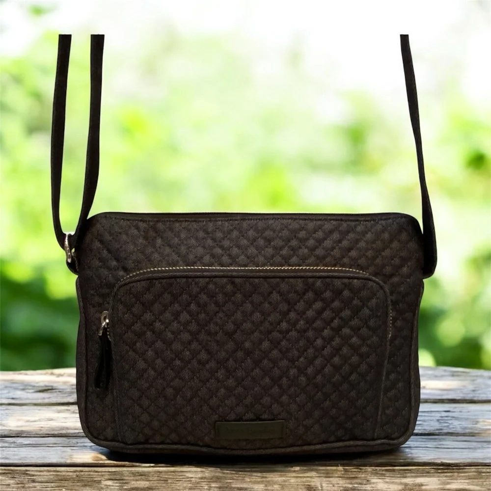 Authentic Vera Bradley Iconic RFID Denim Hipster Crossbody