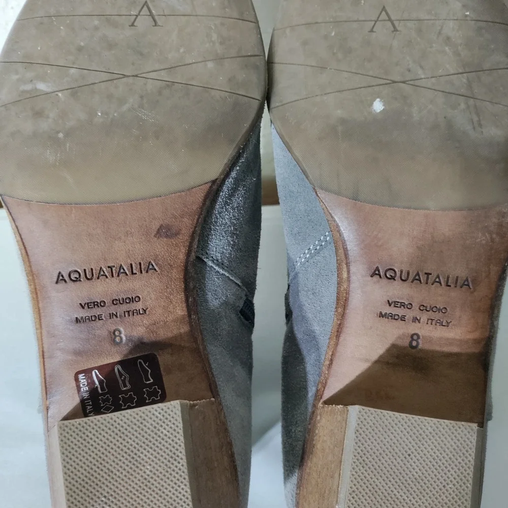Aquatalia grey suede