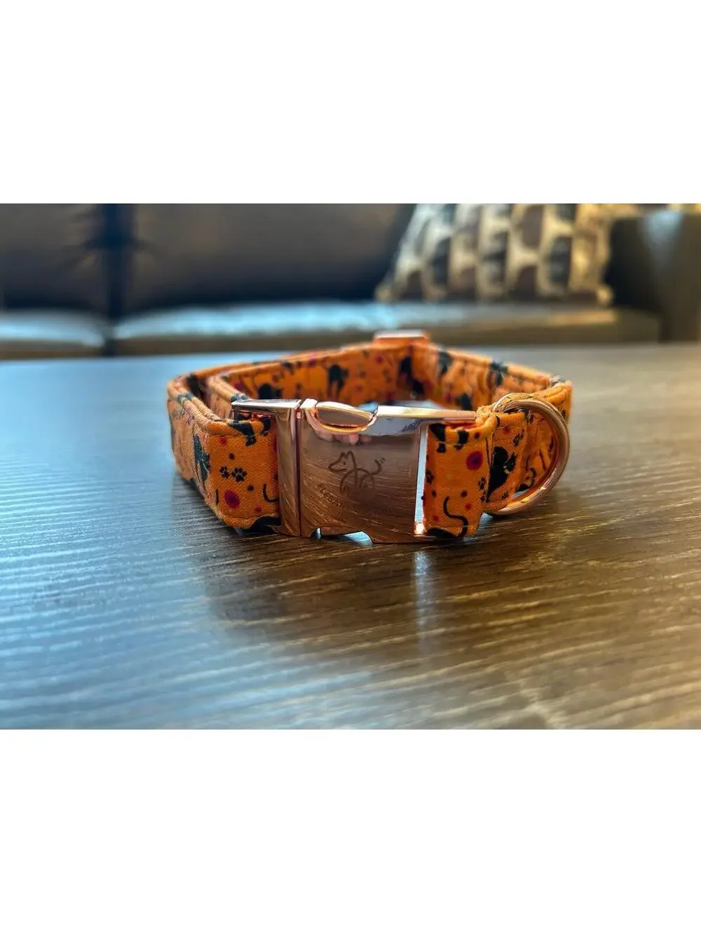Elegant Little Tail Halloween Black Cat Dog Collar
