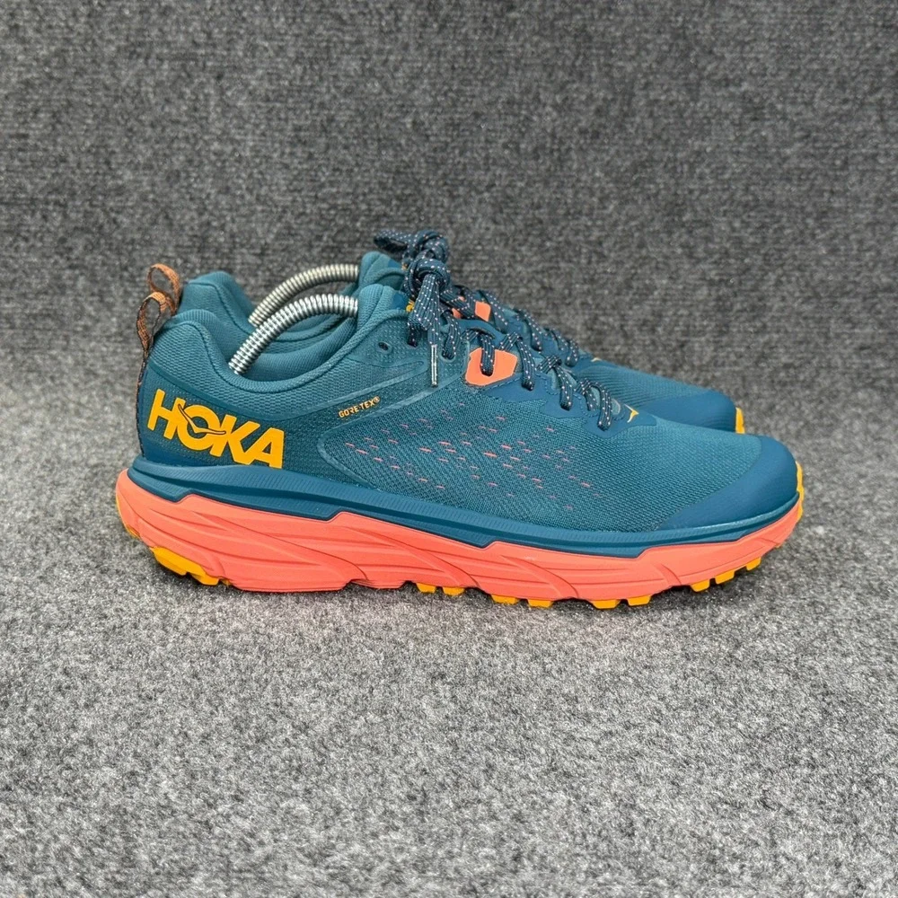 Hoka‎ Challenger ATR 6 GTX Trail Running Shoes Women's 11 Blue Coral Camelia Run