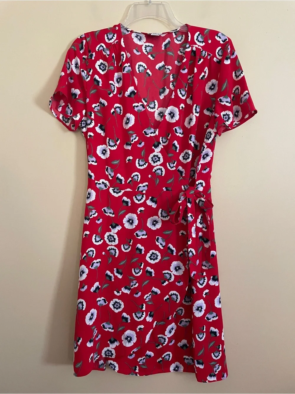 J. Crew Wrap Dress Size 10 Floral Short Sleeves Cottagecore L6954 Lightweight