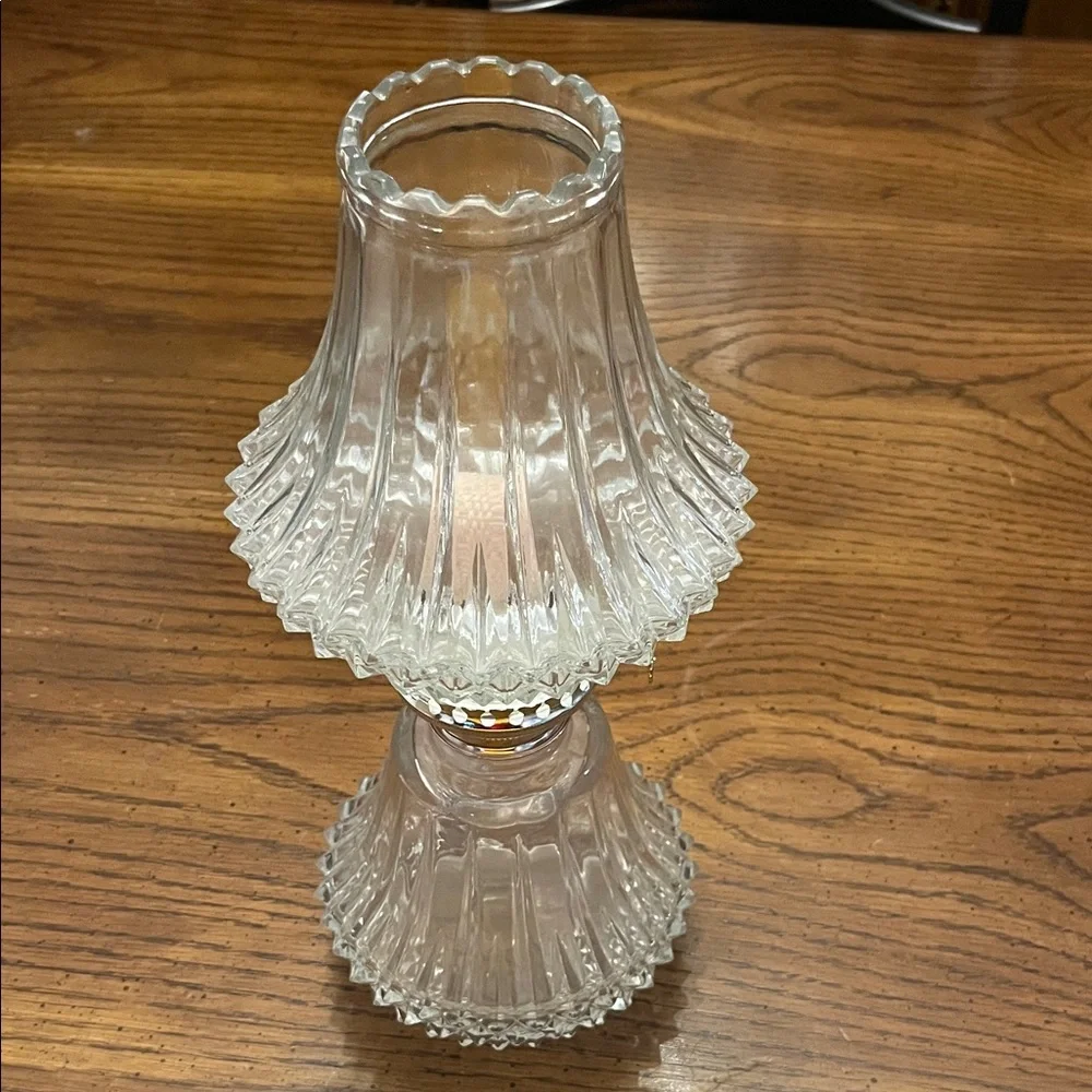 Vintage Crystal Diamond Point‎ Oil Lamp