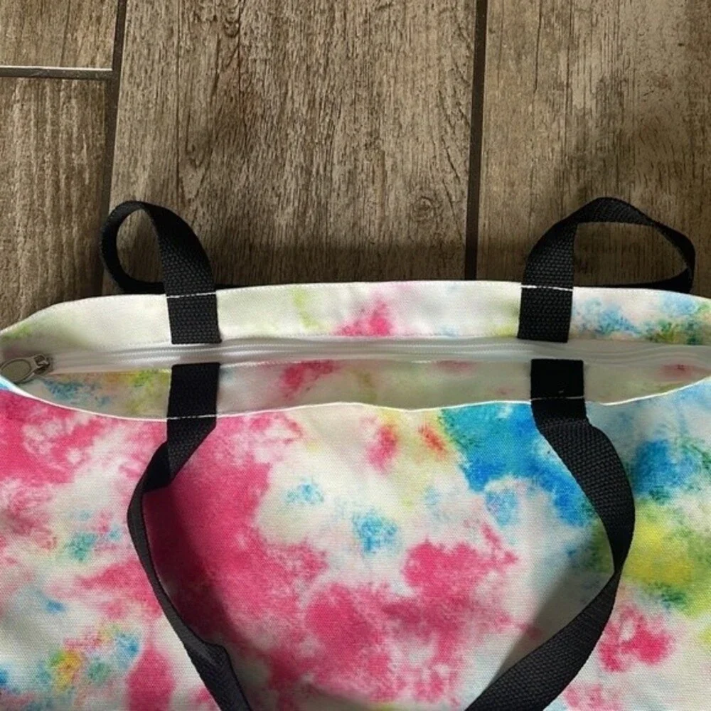 RUGICI  Canvas Tie Dye Aztec Tote Bag Grocery School Women/Girls