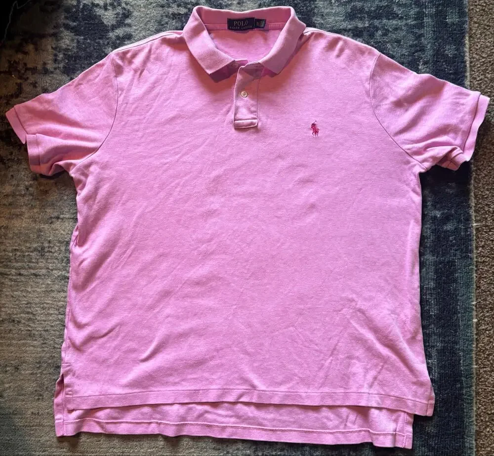 Ralph Lauren Men's Large Pink XL Polo Shirt