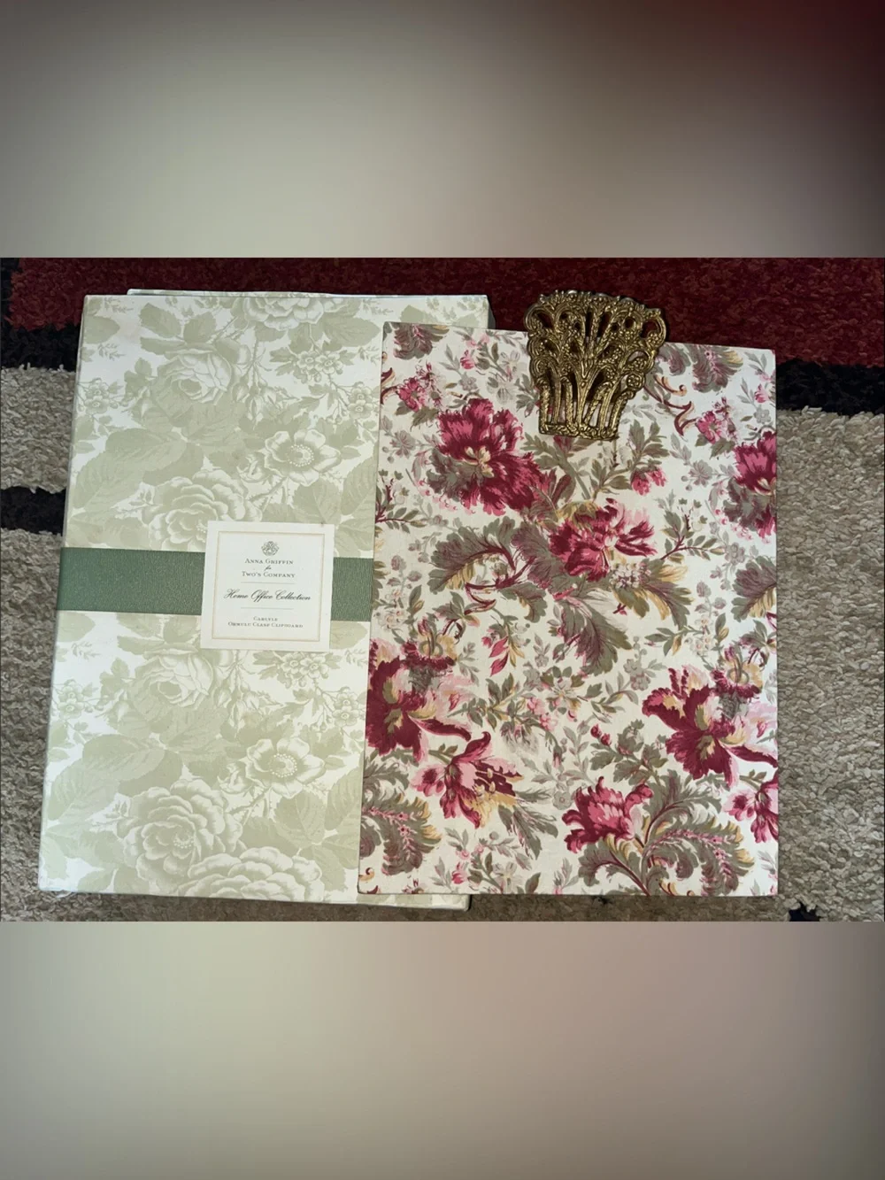Anna Griffin for Two’s Company Vintage Carlyle Ormulu Clasp Clipboard