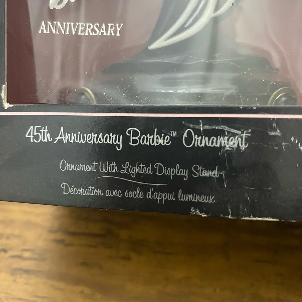 Hallmark Ornament: 45th Anniversary Barbie w/ Lighted Display Stand