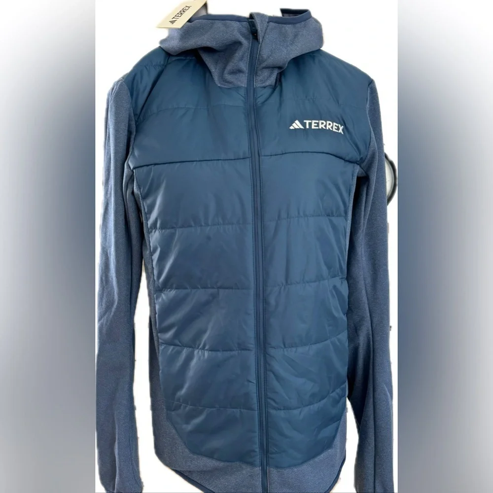 adidas Terrex Multi Hybrid Blue Steel Jacket Size Medium