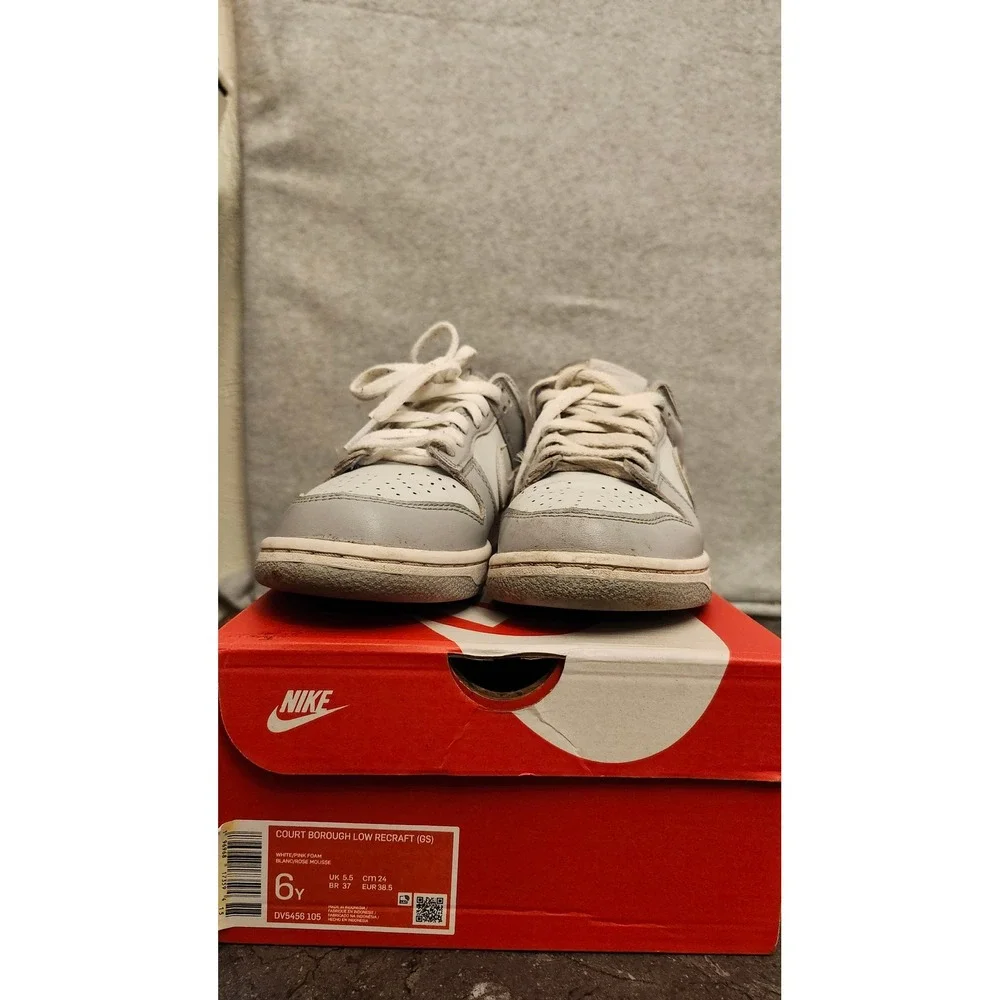 Nike Dunk Low‎ GS Pure Platinum Wolf Grey 6Y Youth Sneakers White Gray UK 5.5