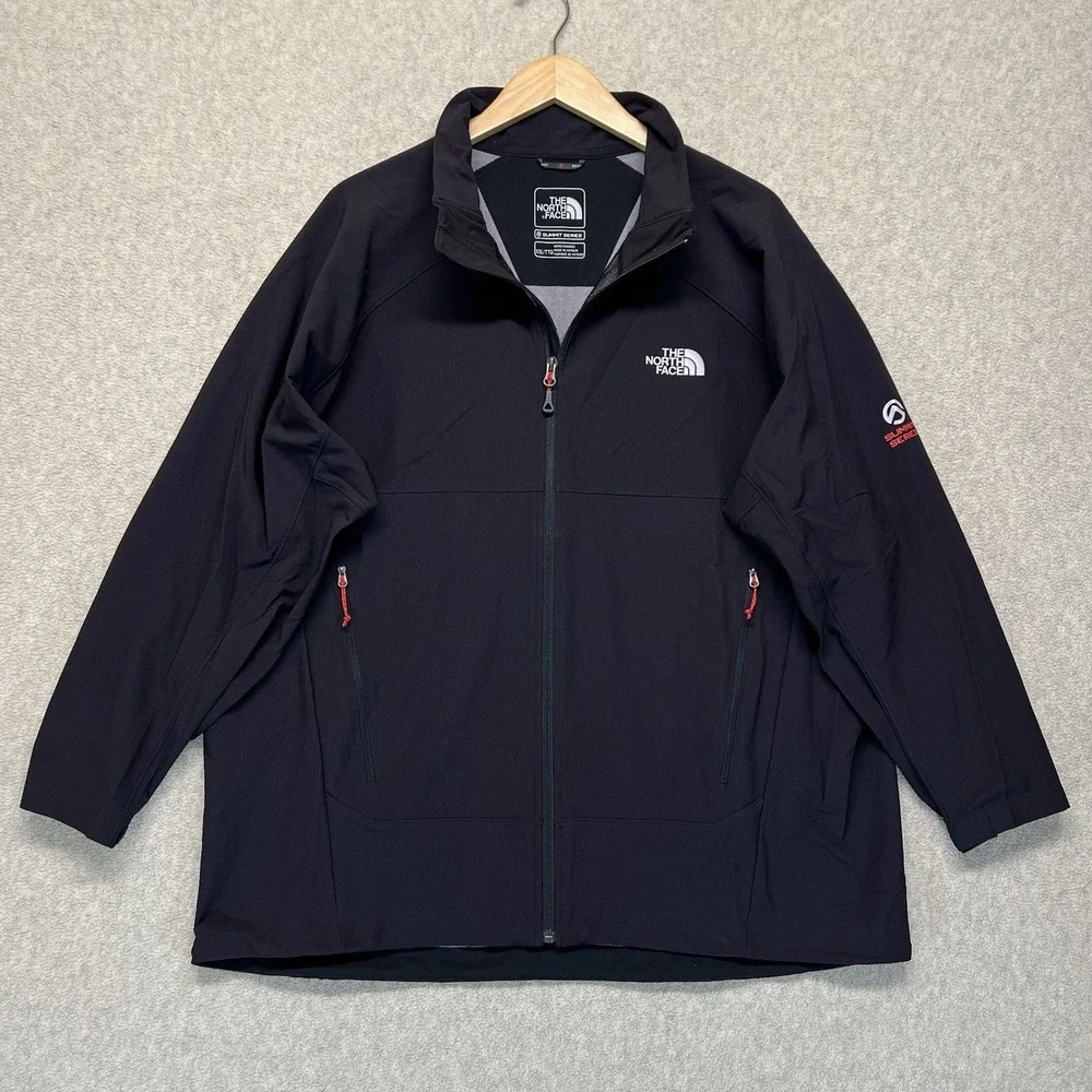 The North‎ Face Summit Series Soft Shell Jacket Men's XXL Black Full Zip Outdoor