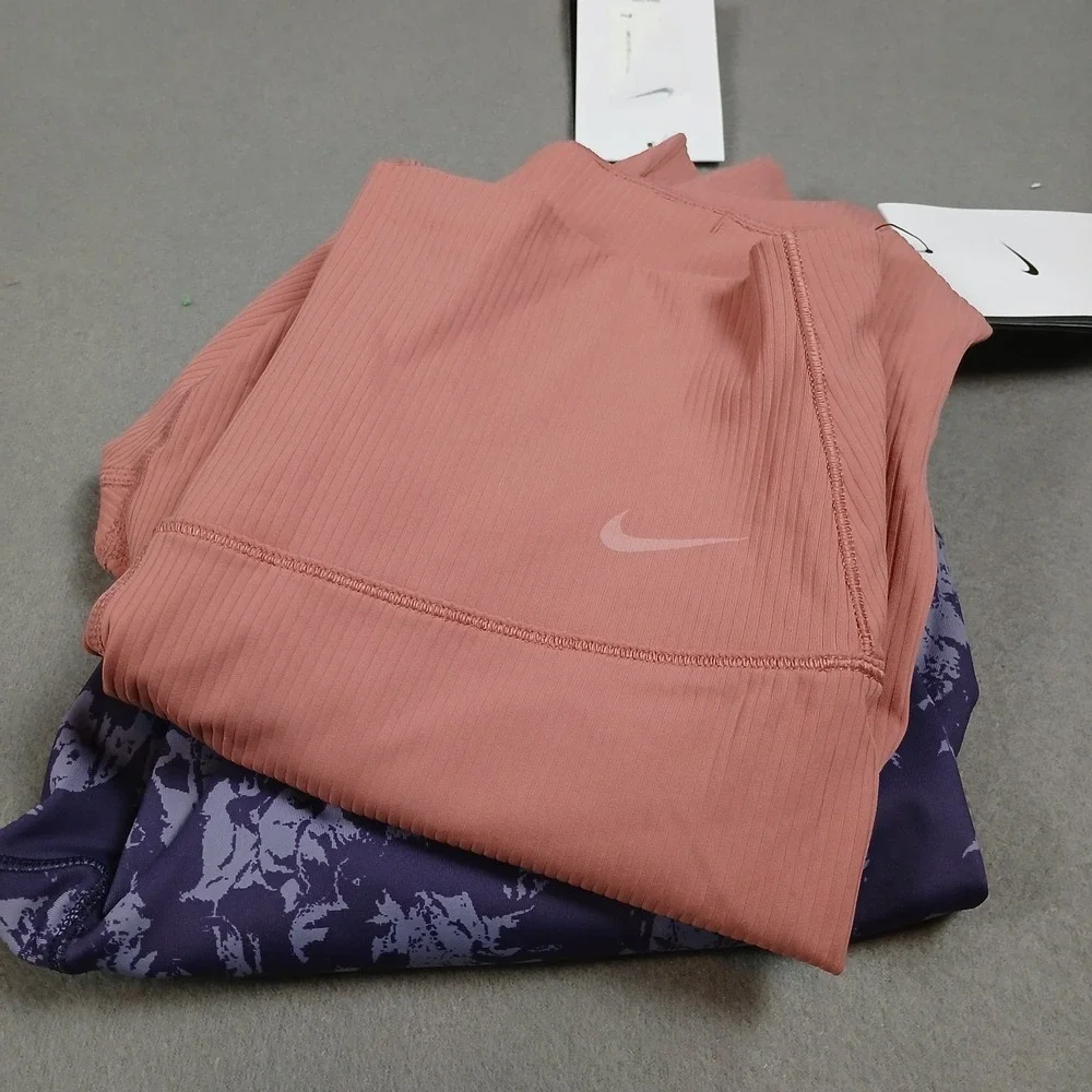 NWT‎ Lot of 2 Pair Nike Dri Fit Women's Small Pink Purple Training Leggings