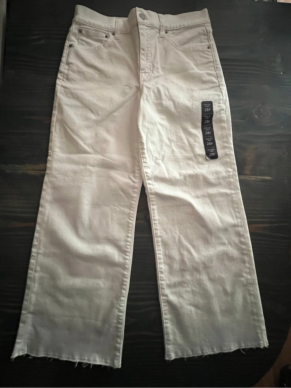 J. Crew Wide Leg Crop Jeans - Size 28P NWT