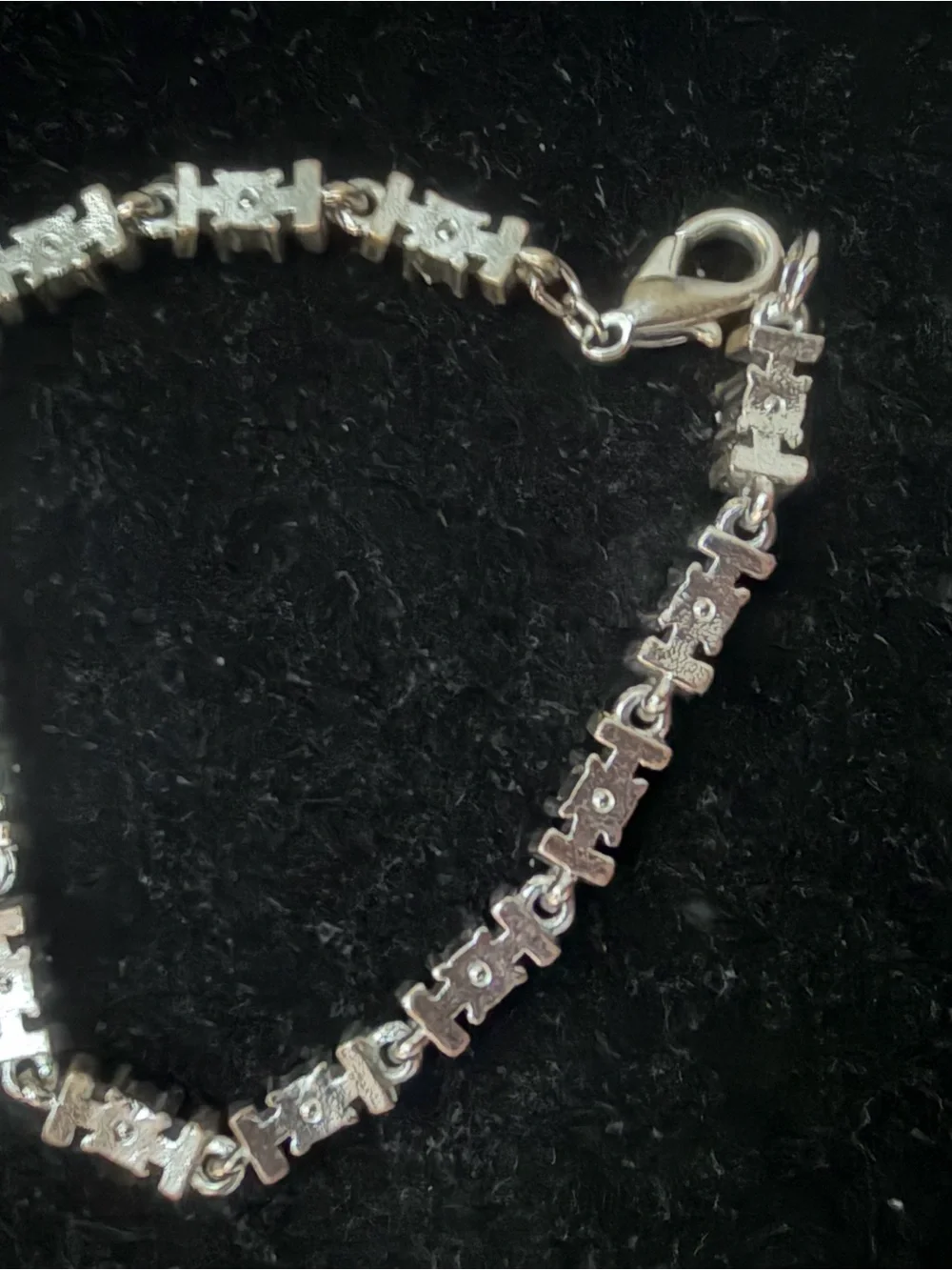 Vintage Purple & Clear Stone Tennis Bracelet - SZ 7