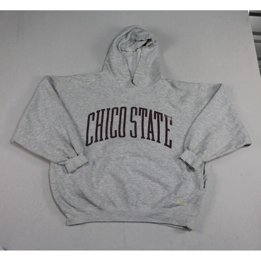 Gear For Sports Men Gray Sweater Hood Chico State Long Sleeve Size Medium