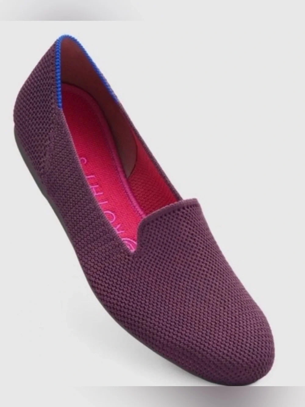 Rothy's The Loafer Berry Lattice Stitch Shoes, Size 5.5