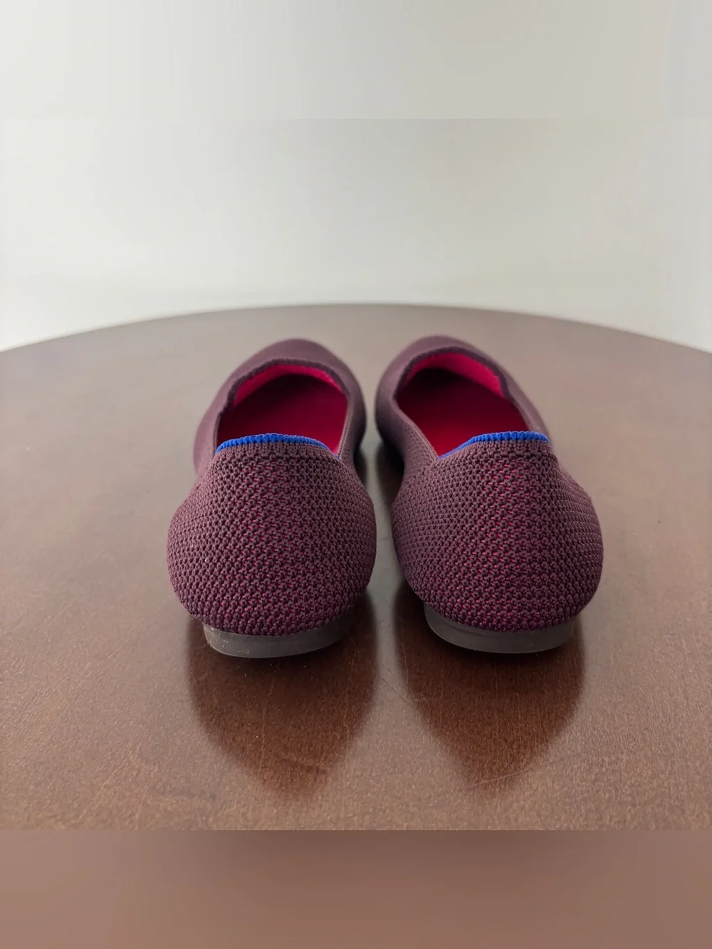 Rothy's The Loafer Berry Lattice Stitch Shoes, Size 5.5