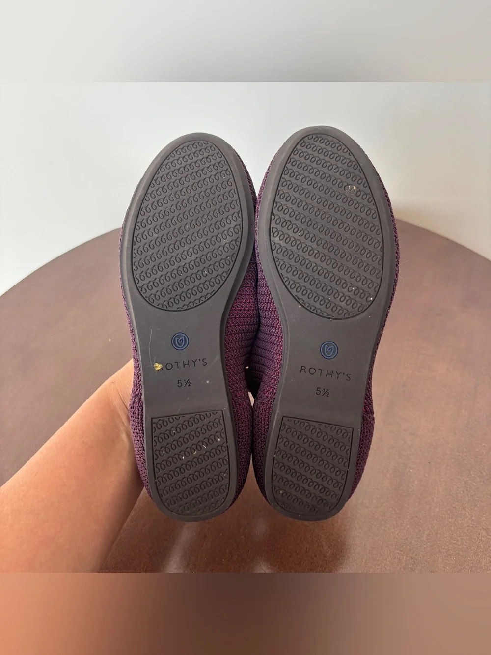 Rothy's The Loafer Berry Lattice Stitch Shoes, Size 5.5