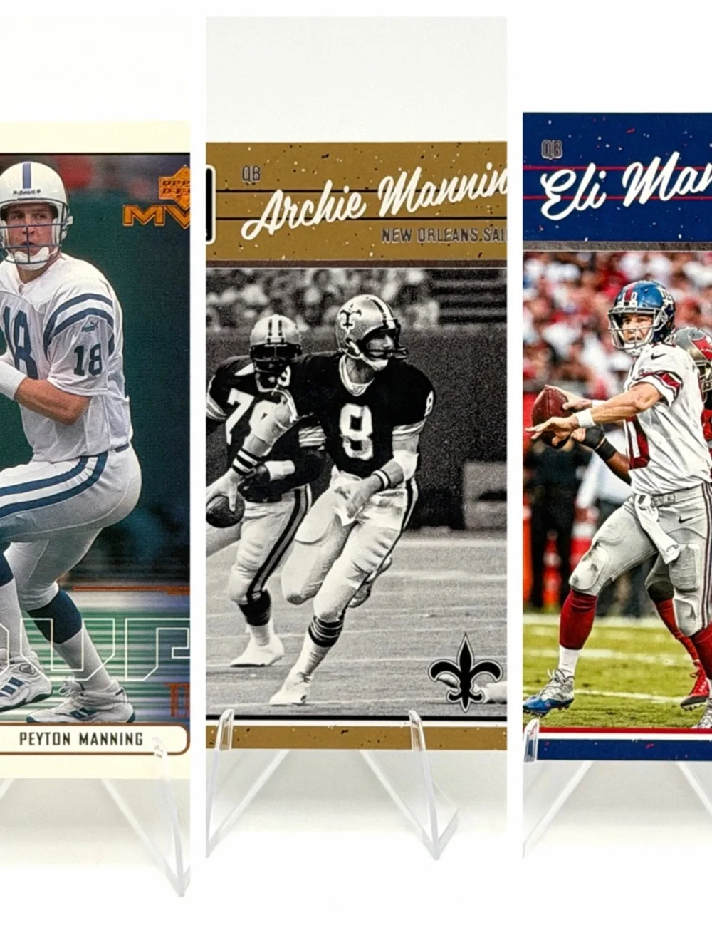 Manning Family Cards Lot Set Peyton Archie Eli MVP Upper Deck Panini Football