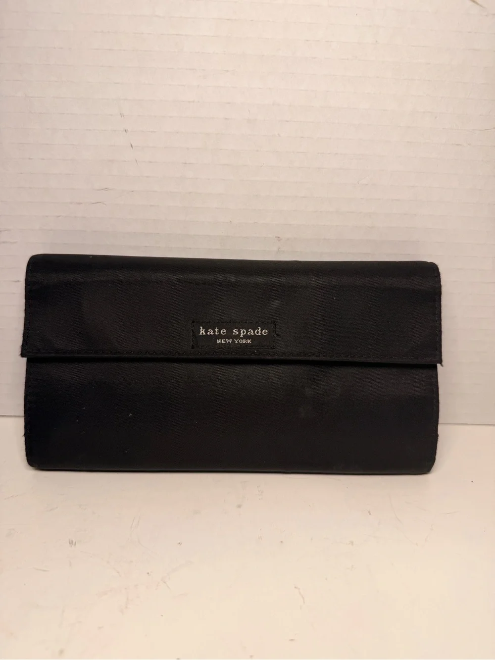 Kate Spade New York Vintage Black Nylon Long Snap Wallet