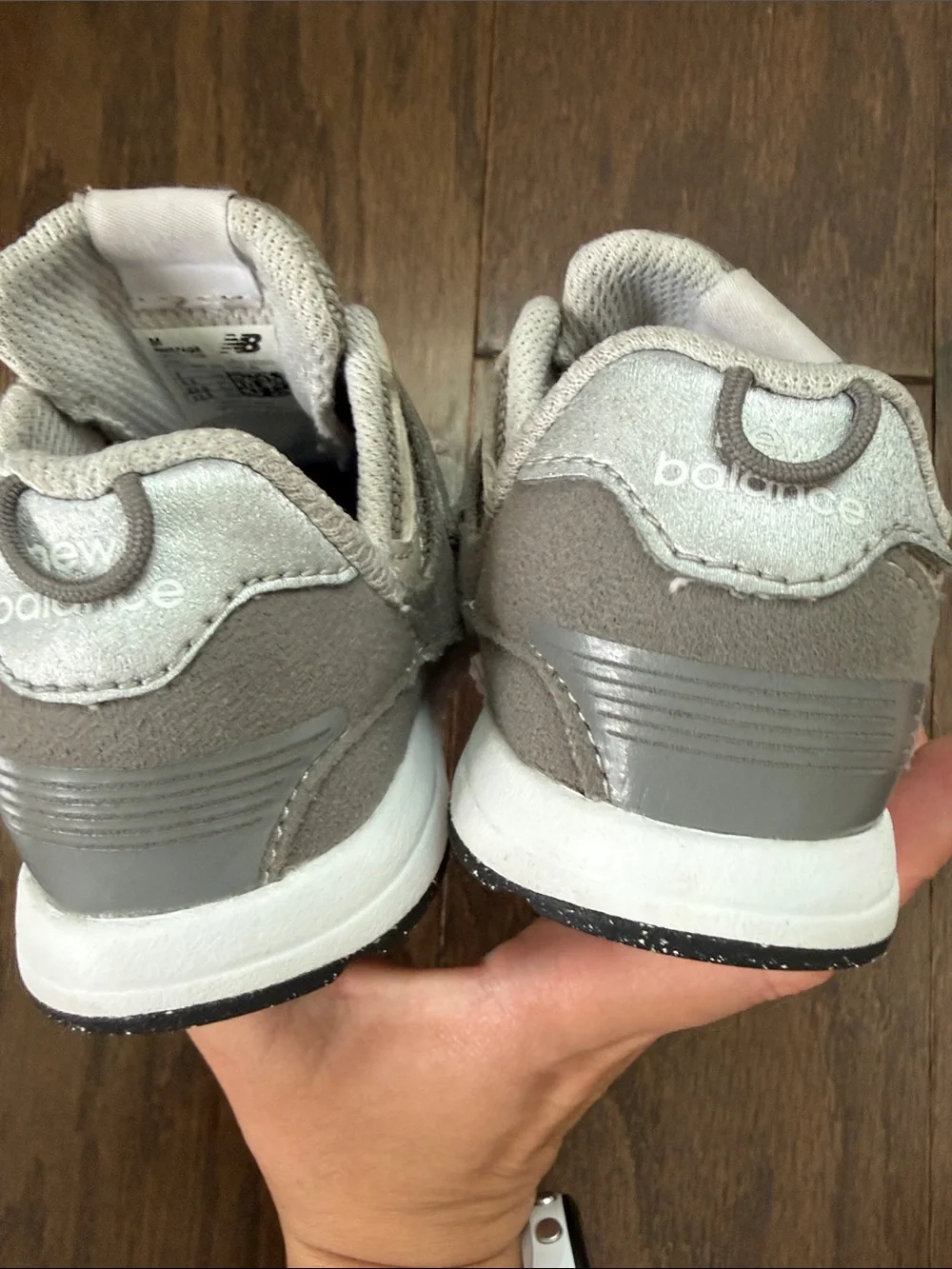 New Balance New-b 574 Gray Velcro Sneakers