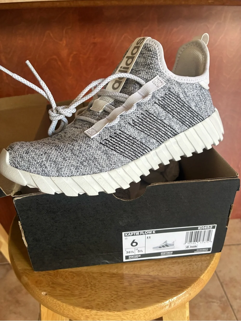 adidas Kids Grey Knit Sneakers